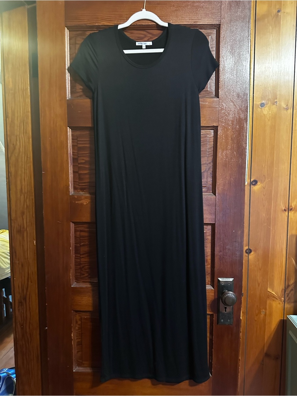 Black Women's Short-Sleeve Maxi Dress - Classic Everyday Style M NWT